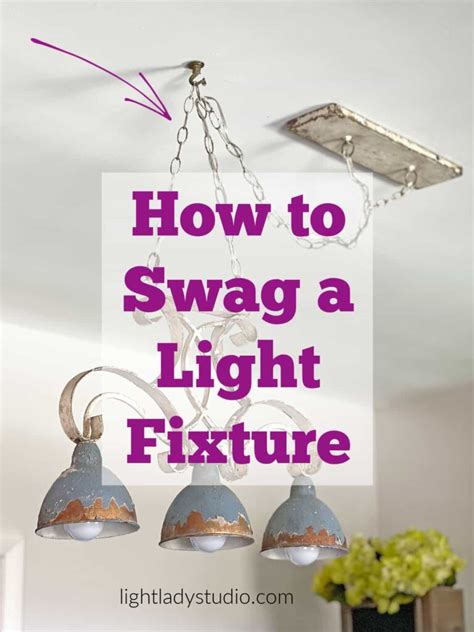 swag-lite junction box|how to swag a fixture.